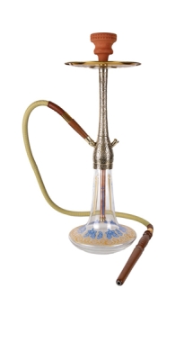 Hookah Vidalı Yaldızlı Şişeli Kahveci Nargile Takımı